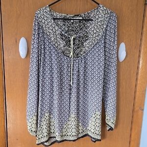 Bohimian, Women's Grey and Yellow Top Size XL
